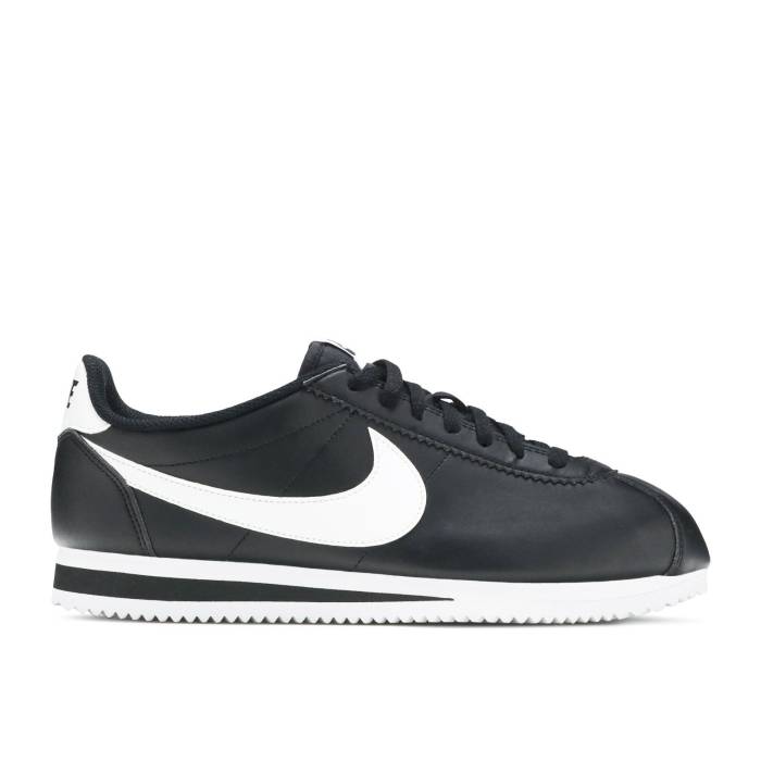 ナイキ Nike 【 Wmns Classic Cortez Leather \u0027Black White\u0027 Women Black/White-White 】 古典派音楽 コルテッツ なめし革 レディース 黒いこと 黒いこと