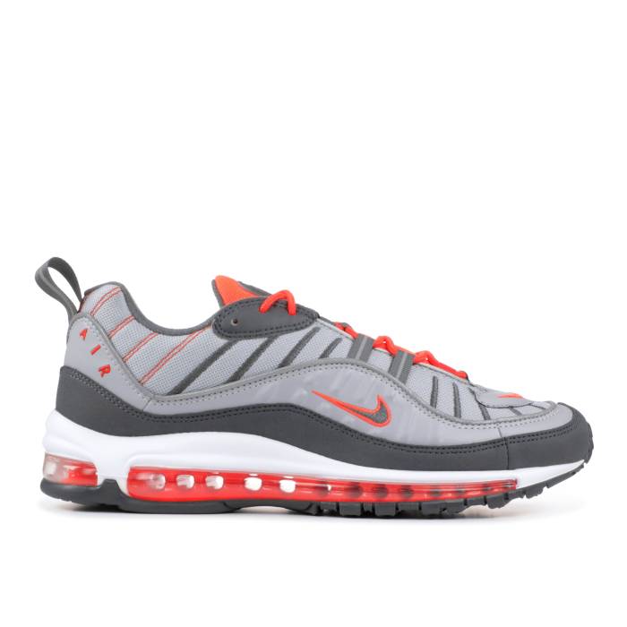 ナイキ Nike 【 Air Max 98 \u0027Total Crimson\u0027 Men Wolf Grey/Dark Grey-Total Crimson 】 マックス メンズ 薄墨色 薄墨色 クリムゾン