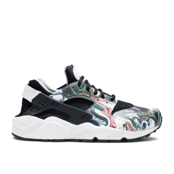 ナイキ Nike 【 Wmns Air Huarache 'Marble Dye' Women Black/Black/Vast Grey 】 Huarache ハラチ レディース 黒色 ブラック 灰色 グレー