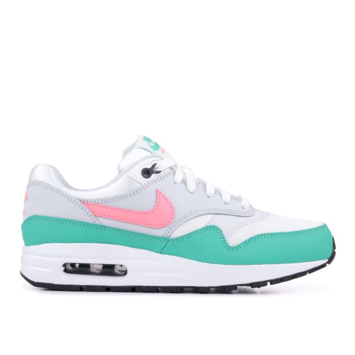 ナイキ Nike 【 Air Max 1 Gs 'Watermelon' Youth Summit White/Sunset Pulse/Kinetic Green 】 マックス ジュニア キッズ 白色 ホワイト green 緑・グリーン｜スニケス