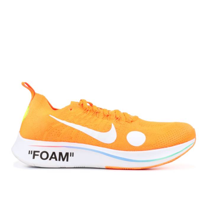 ナイキ Nike 【 Off-White X Zoom Fly Mercurial Flyknit \u0027Total Orange\u0027 Men Total Orange/White-Volt 】 象牙色 望遠レンズ 飛球編み物 メンズ orange 橙・オレンジ色