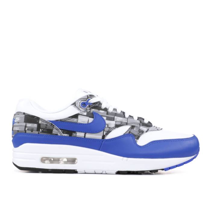 ナイキ Nike 【 Atmos X Air Max 1 \u0027We Love \u0027 Men White/Game Royal/Neutral Grey 】 マックス メンズ 白いこと 白いこと Game 取り組み 薄墨色 薄墨色
