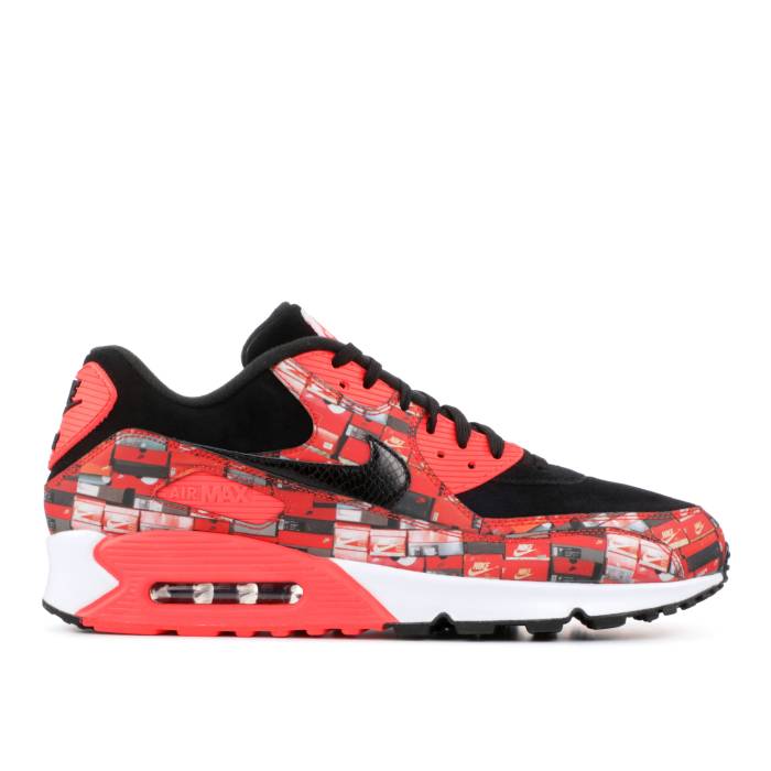 ナイキ Nike 【 Atmos X Air Max 90 \u0027We Love \u0027 Men Black/Bright Crimson/White 】 マックス メンズ 黒いこと 黒いこと クリムゾン 白いこと 白いこと