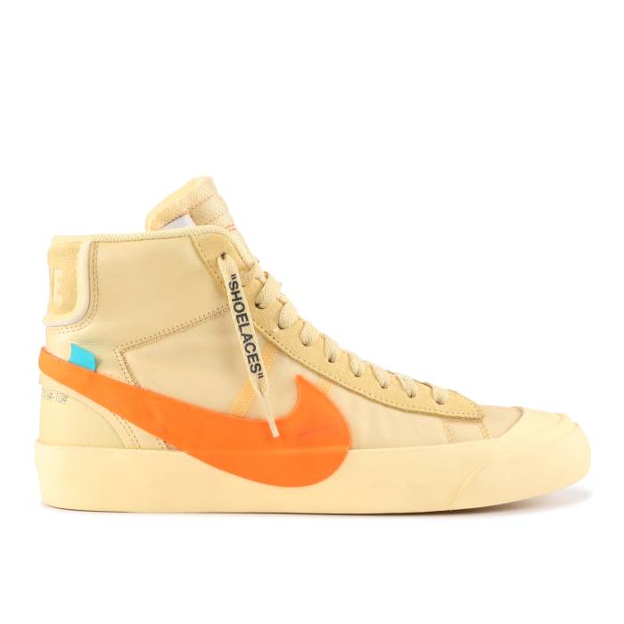 ナイキ Nike 【 Off-White X Blazer Mid 'All Hallows Eve' Men Canvas/Pale Vanilla-Black-Total Orange 】 オフホワイト ブレイザー ミッド メンズ orange 橙・オレンジ