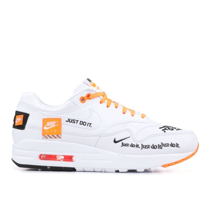 ナイキ Nike 【 Wmns Air Max 1 Lx 'Just Do It' Women White/Black/Total Orange 】 マックス レディース 白色 ホワイト 黒色 ブラック orange 橙・オレンジ 42,600円