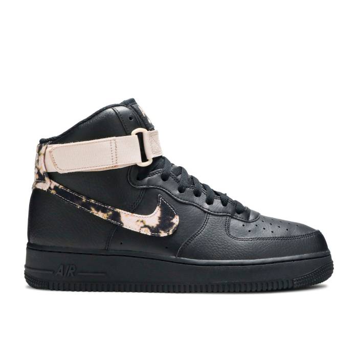 ナイキ Nike 【 Air Force 1 High 'Acid Wash Print' Men Black/Particle Beige-Particle Beige-Acid Wash Print 】 ハイ メンズ 黒色 ブラック|スニケス