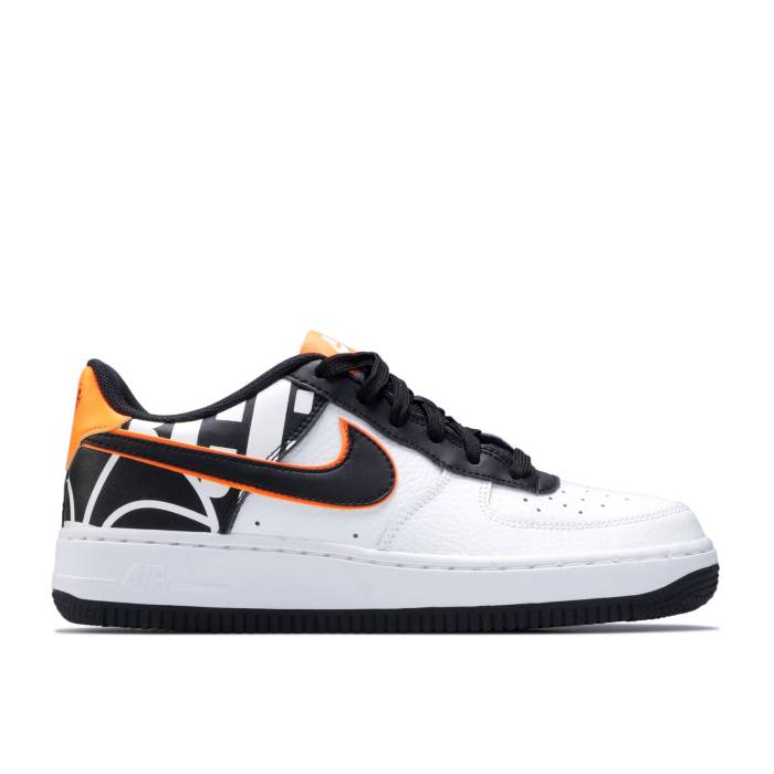 ナイキ Nike 【 Air Force 1 Low Lv8 Gs Youth White/Black-Orange 】 ジュニア キッズ 白色 ホワイト|スニケス