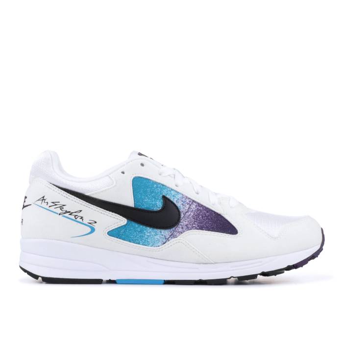 ナイキ Nike 【 Air Skylon 2 \u0027Clear Emerald\u0027 Men White/Blue Lagoon-Grand Purple-Black 】 メンズ 白いこと 白いこと 青味 青み