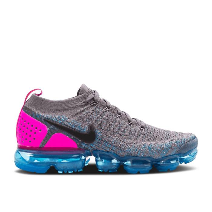 ナイキ Nike 【 Air Vapormax Flyknit 2 \u0027Gunsmoke\u0027 Men Gunsmoke/Black-Blue Orbit-Pink Blast 】 飛球編み物 メンズ ブラジャー同盟罷工