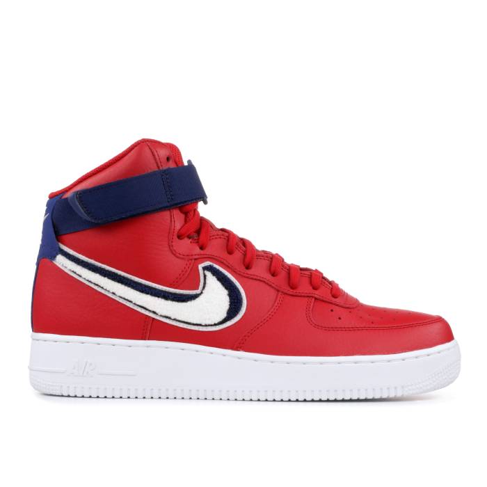 ナイキ Nike 【 Air Force 1 High \u002707 Lv8 \u0027Red\u0027 Men Red/White-Blue Void 】 ご機嫌 メンズ Red 赤・赤いこと