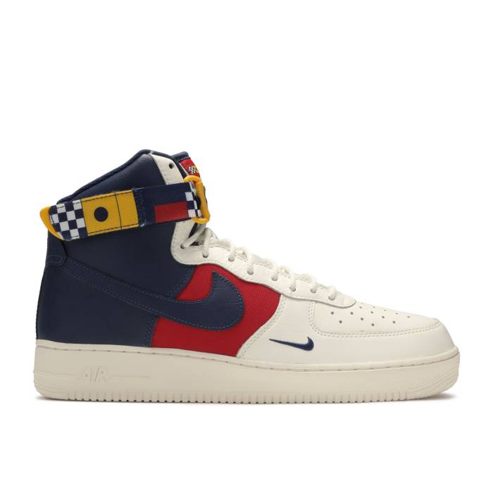 ナイキ Nike 【 Air Force 1 High Nautical Redux Men Sail/Midnight Navy-Gym Red-Midnight Navy-University Gold 】 ハイ メンズ ゴールド