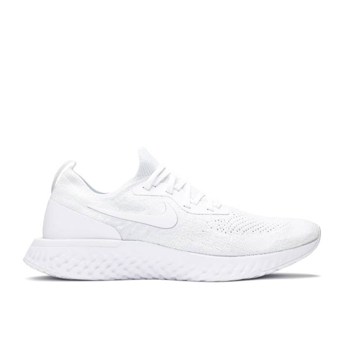 ナイキ Nike 【 Epic React Flyknit \'Triple White\' Men True White/White-Pure Platinum 】 Epic エピック リアクト フライニット メンズ 白色 ホワイト Platinum プラチナム|スニケス