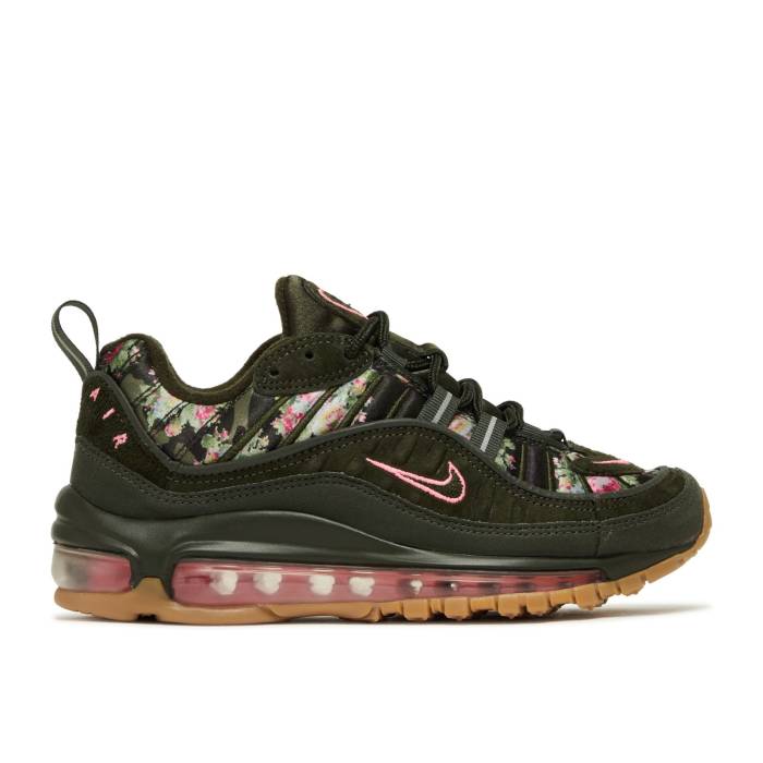 ナイキ Nike 【 Wmns Air Max 98 'Floral Camo' Women Sequoia/Metallic Black 】 マックス レディース 黒色 ブラック|スニケス