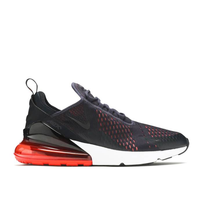 ナイキ Nike 【 Air Max 270 \u0027Bred\u0027 Men Oil Grey/Oil Grey-Habanero Red 】 マックス メンズ 薄墨色 薄墨色 Red 赤・赤いこと