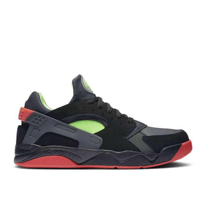 ナイキ Nike 【 Air Flight Huarache Low Men Black/Rogue Green-Anthracite-Light Crimson 】 Flight フライト Huarache ハラチ メンズ 黒色 ブラック クリムゾン｜スニケス