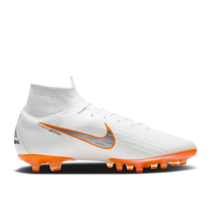 ナイキ Nike 【 Mercurial Superfly 6 Elite 銀 \u0027White Orange\u0027 Men White/Metallic Cool Grey-Total Orange 】 エリート メンズ 白いこと 白いこと 冷やりとした orange 橙・オレンジ色