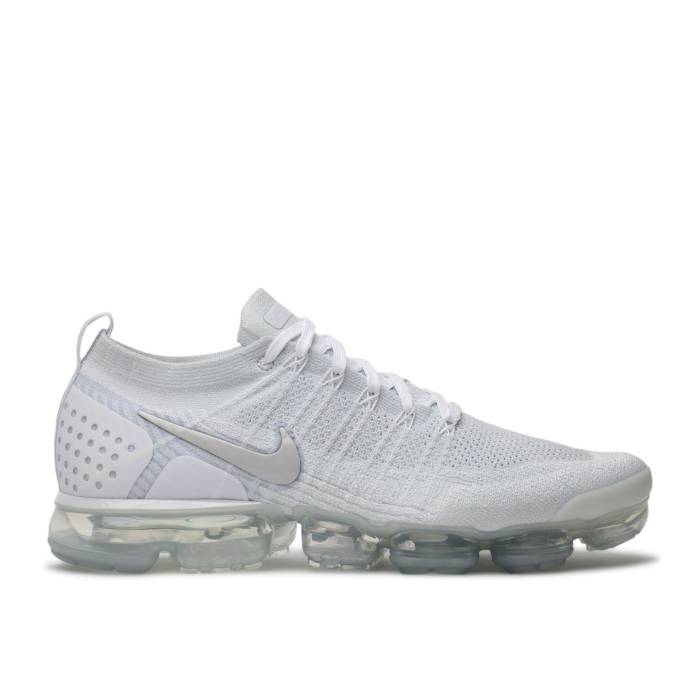 ナイキ Nike 【 Air Vapormax Flyknit 2 \u0027Vast Grey\u0027 Men White/White-Vast Grey 】 飛球編み物 メンズ 白いこと 白いこと 薄墨色 薄墨色