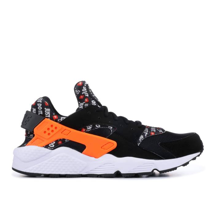 ナイキ Nike 【 Air Huarache 'Just Do It' Men Black/Total Orange-White 】 Huarache ハラチ メンズ 黒色 ブラック｜スニケス