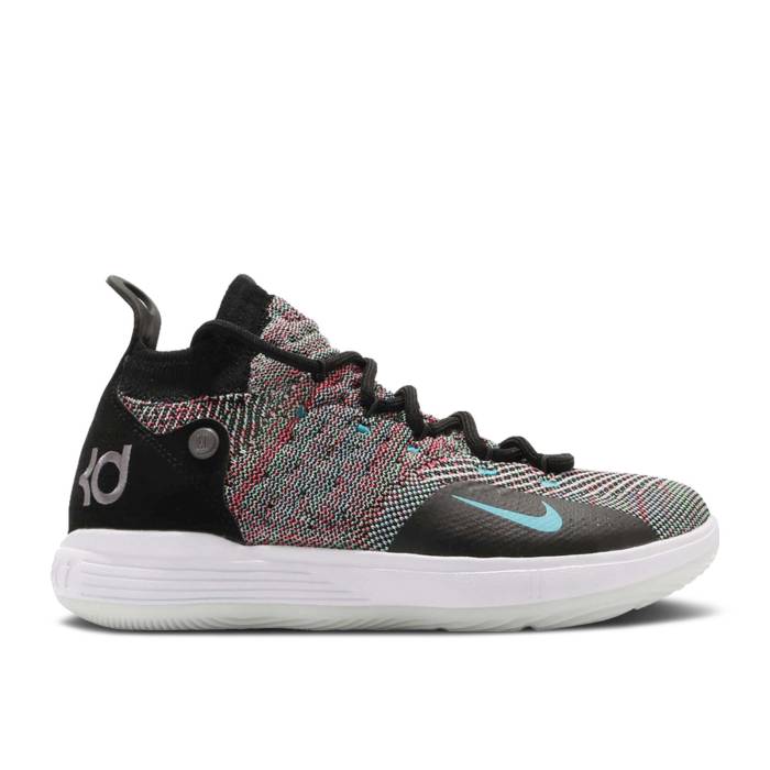 ナイキ Nike 【 Zoom Kd 11 ガウス \u0027Multi Color\u0027 Youth Black/Chlorine Blue 】 望遠レンズ 御坊っちゃん キッズ 黒いこと 黒いこと 青碧 青色 スニーカー-キッズファッション-靴