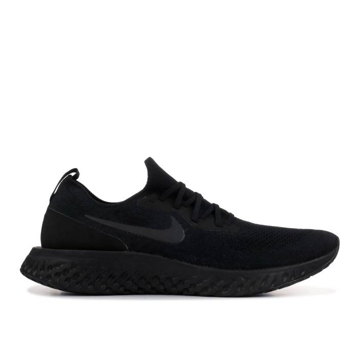 ナイキ Nike 【 Epic React Flyknit \u0027Triple Black\u0027 Men Black/Black-Black 】 Epic 叙事詩 リアクト 飛球編み物 メンズ 黒いこと 黒いこと