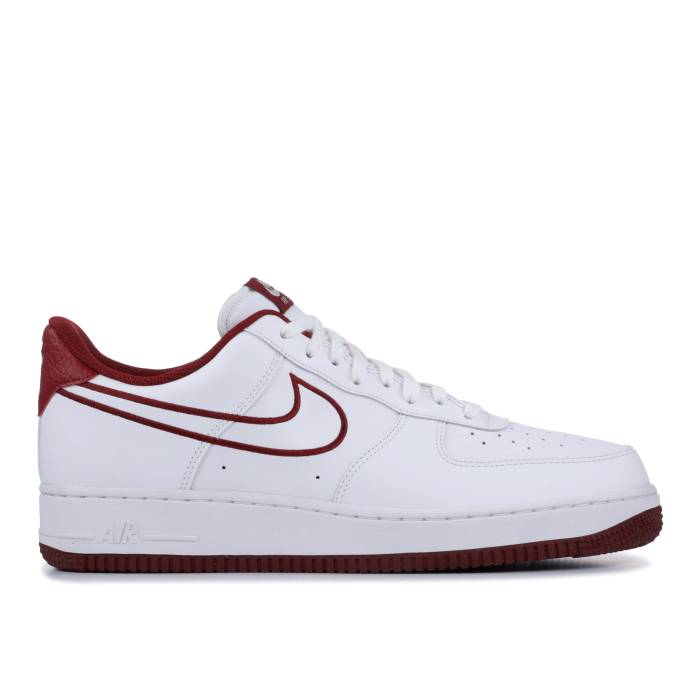 ナイキ Nike 【 Air Force 1 Low \u002707 Leather \u0027Team Red\u0027 Men White/Team Red 】 なめし革 メンズ 白いこと 白いこと Team 野球クラブ Red 赤・赤いこと