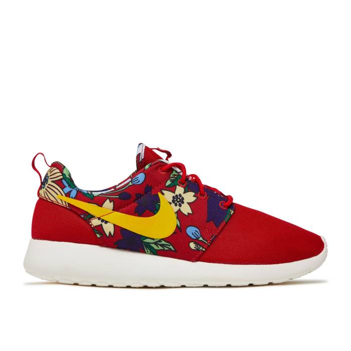 ナイキ Nike 【 Wmns Roshe One Print \u0027Aloha Pack\u0027 Women University Red/Tour Yellow-Sail 】 レディース Red 赤・赤いこと