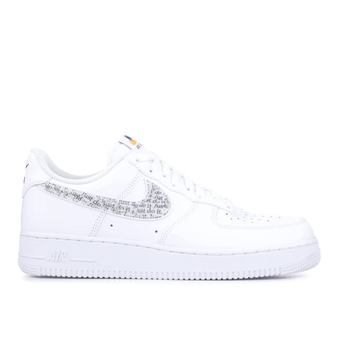 ナイキ Nike 【 Air Force 1 \u002707 Lv8 \u0027Just Do It\u0027 Men White/White-Black-Total Orange 】 メンズ 白いこと 白いこと orange 橙・オレンジ色