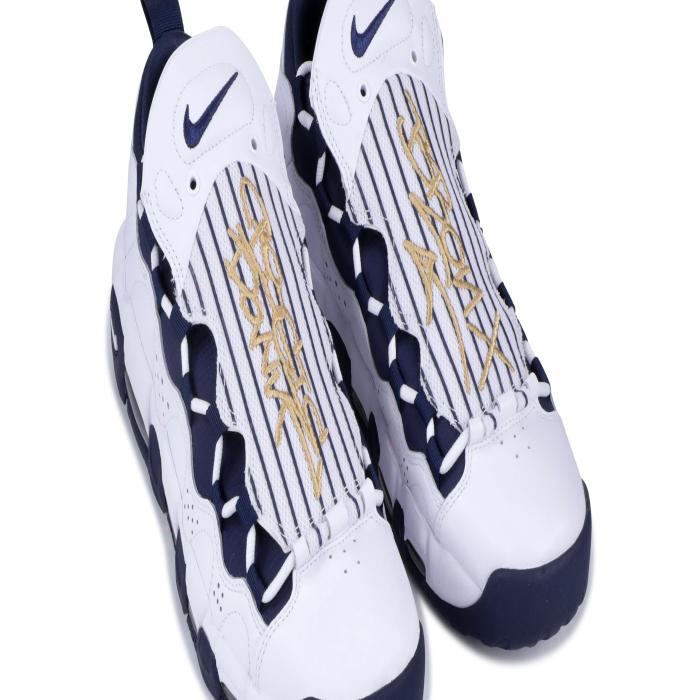 ナイキ Nike 【 Air More Money \u0027The Bronx\u0027 Men White/Midnight Navy-Midnight Navy 】 メンズ 白いこと 白いこと 紺色 米国海軍