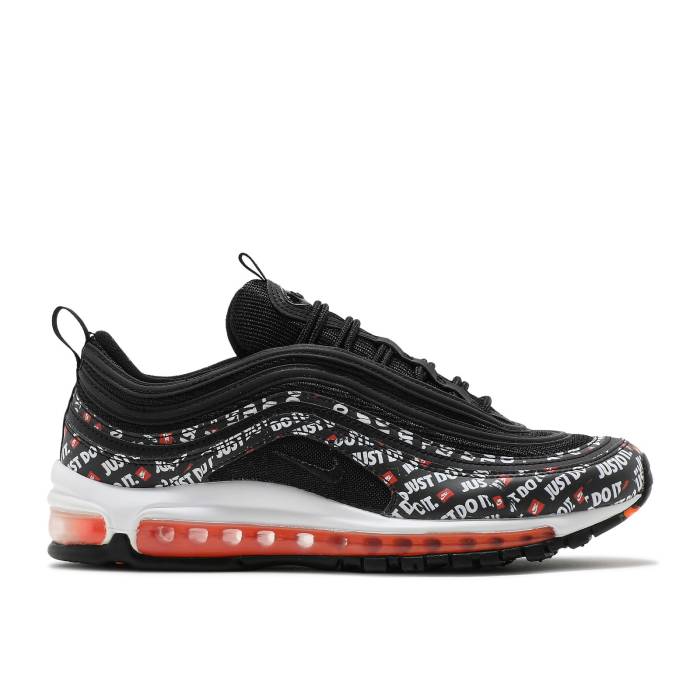 ナイキ Nike 【 Air Max 97 \u0027Just Do It\u0027 Men Black/Total Orange-White 】 マックス メンズ 黒いこと 黒いこと