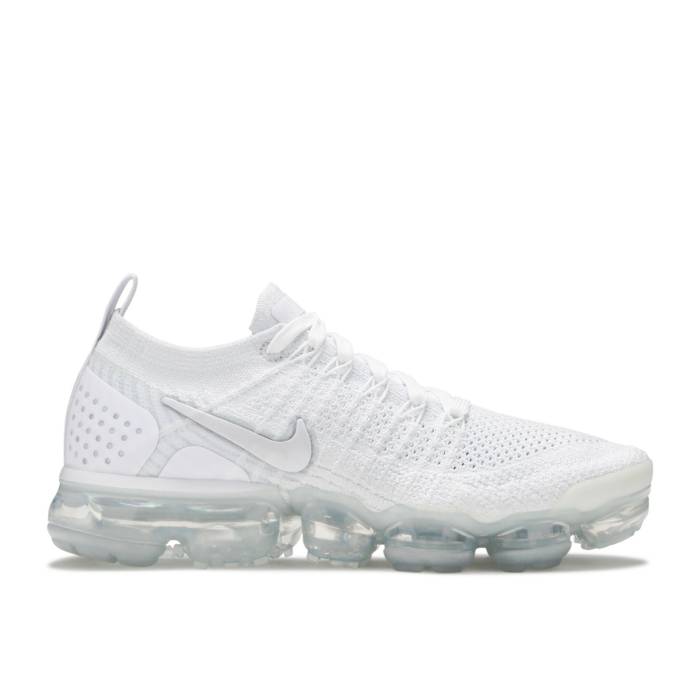 ナイキ Nike 【 Wmns Air Vapormax Flyknit 2 White Vast Grey Women White/White-Vast Grey-Football Grey 】 フライニット レディース 白色 ホワイト 灰色 グレー