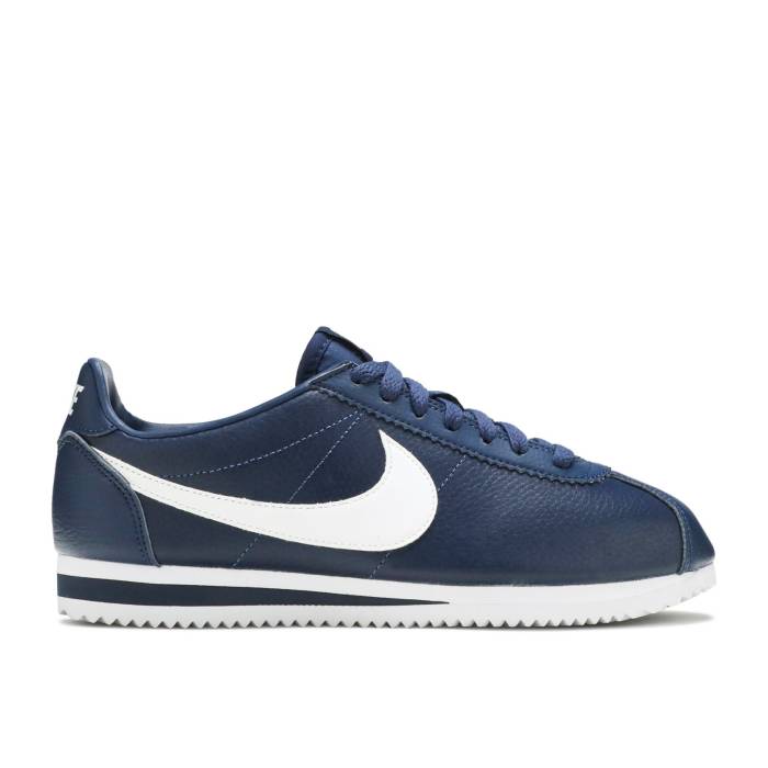 ナイキ Nike 【 Cortez Leather 'Midnight Navy' Men Midnight Navy/White 】 コルテッツ レザー メンズ 紺色 ネイビー 白色 ホワイト