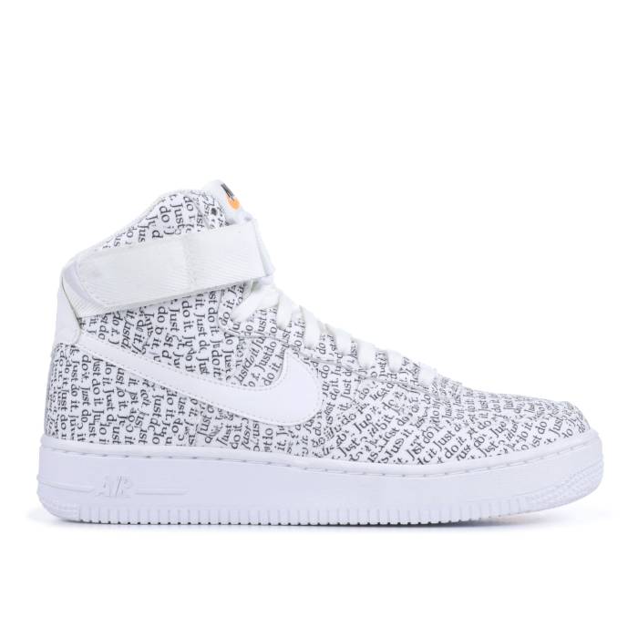 ナイキ Nike 【 Wmns Air Force 1 High Lx \u0027Just Do It\u0027 Women White/Black 】 ご機嫌 レディース 白いこと 白いこと 黒いこと 黒いこと レディース靴-靴