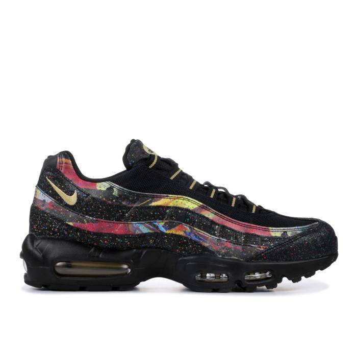 ナイキ Nike 【 Air Max 95 'Caribana' Men Black/Metallic Gold-Cobalt Blaze 】 マックス メンズ 黒色 ブラック｜スニケス