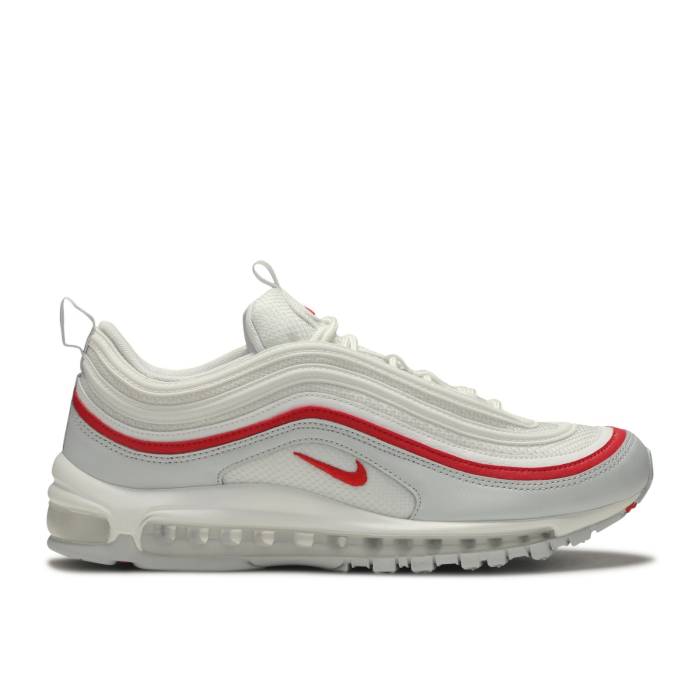 ナイキ Nike 【 Air Max 97 \u0027University Red\u0027 Men Pure Platinum/University Red-White 】 マックス メンズ 純然たる Platinum プラチナム