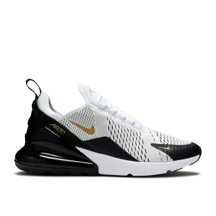 ナイキ Nike 【 Air Max 270 \u0027White Gold\u0027 Men White/Metallic Gold-Black 】 マックス メンズ 白いこと 白いこと