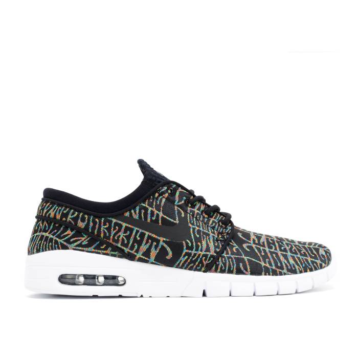 ナイキ Nike 【 Stefan Janoski Max Premium Sb Men Black/Black-White-Multi-Color 】 マックス Premium 割り増し金 エスビー メンズ 黒いこと 黒いこと