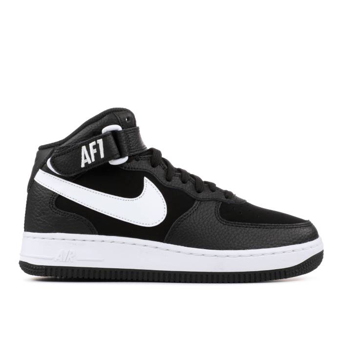 ナイキ Nike 【 Air Force 1 Mid Gs Youth Black/White 】 ミッド ジュニア キッズ 黒色 ブラック 白色 ホワイト｜スニケス