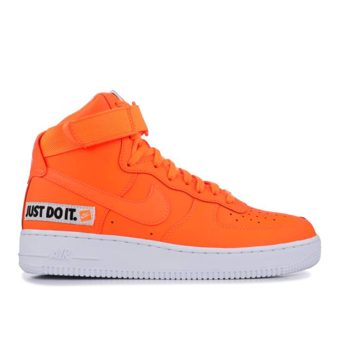 ナイキ Nike 【 Air Force 1 High Just Do It Men Total Orange/White-Black 】 ハイ メンズ orange 橙・オレンジ
