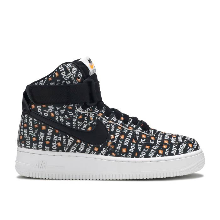 ナイキ Nike 【 Wmns Air Force 1 High \u0027Just Do It\u0027 Women Black/Black-White 】 ご機嫌 レディース 黒いこと 黒いこと
