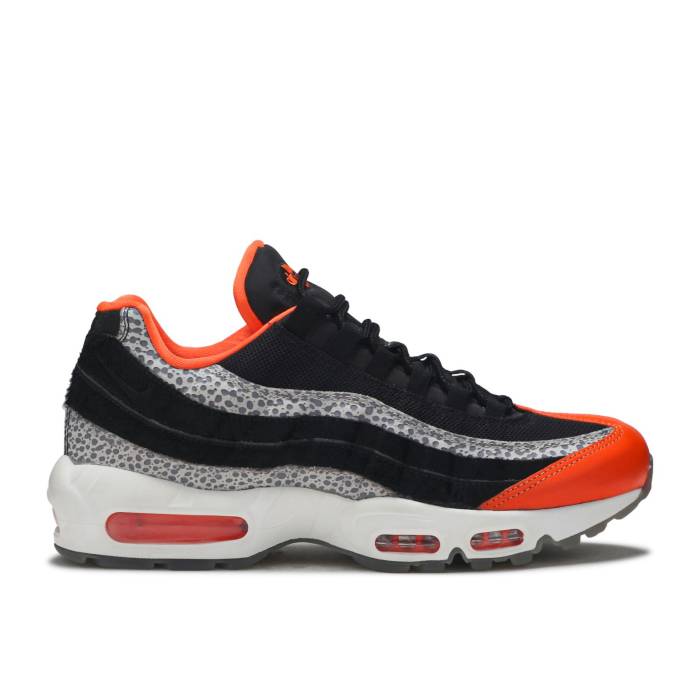 ナイキ Nike 【 Air Max 95 \u0027Safari\u0027 Men Black/Granite-Safety Orange 】 マックス メンズ 黒いこと 黒いこと orange 橙・オレンジ色