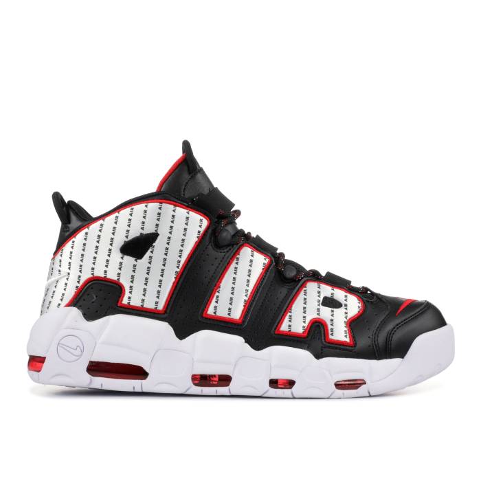 ナイキ Nike 【 Air More Uptempo 'Pinstripe' Men Black/White-University Red 】 アップテンポ メンズ 黒色 ブラック Red 赤・レッド|スニケス