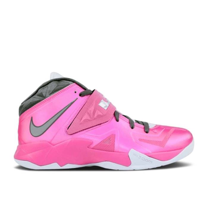 ナイキ Nike 【 Lebron Zoom Soldier 7 \u0027Kay Yow\u0027 Men Pink Fire/Grey Silver-White 】 Lebron レブロン 望遠レンズ ソルジャー メンズ pink さくら色 火の手 薄墨色 薄墨色