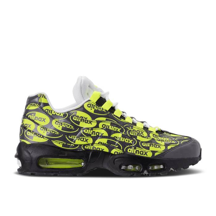 ナイキ Nike 【 Air Max 95 Premium \u0027Volt\u0027 Men Black/Volt-Ash-White 】 マックス Premium 割り増し金 メンズ 黒いこと 黒いこと