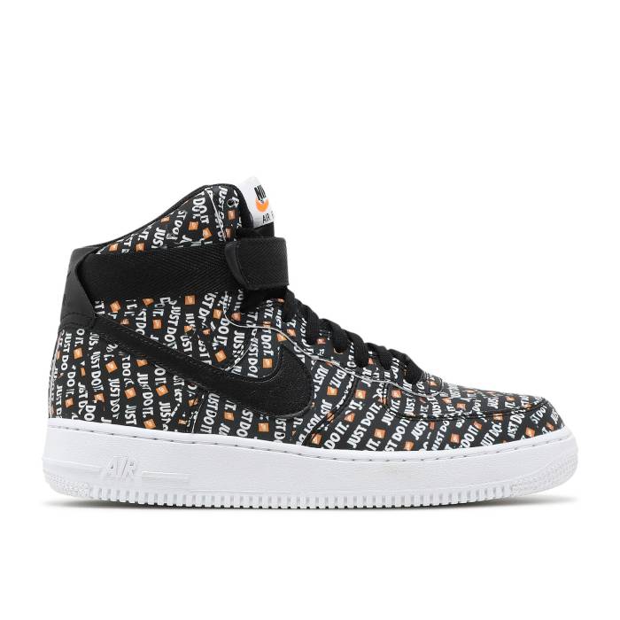 ナイキ Nike 【 Air Force 1 High \u002707 Lv8 \u0027Just Do It\u0027 Men Black/White-Total Orange 】 ご機嫌 メンズ 黒いこと 黒いこと orange 橙・オレンジ色