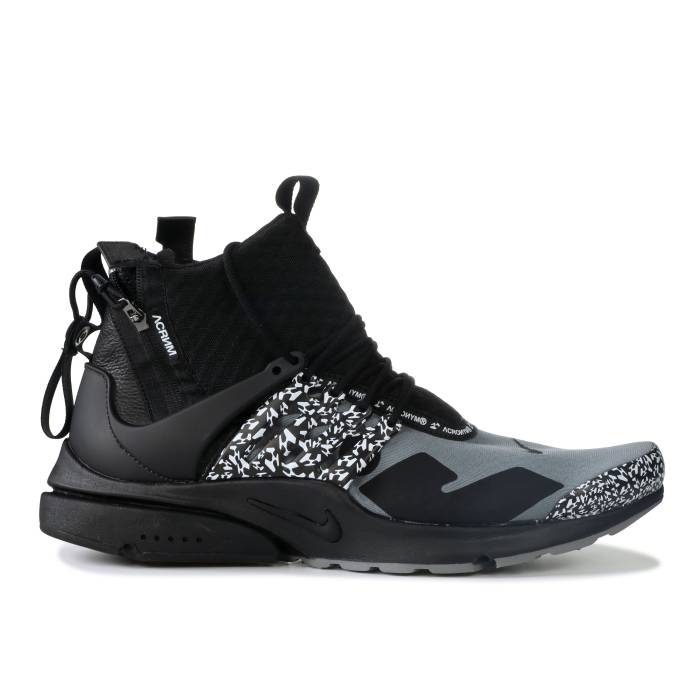 ナイキ Nike 【 Acronym X Air Presto Mid \u0027Cool Grey\u0027 Men Cool Grey/Black 】 プレスト ミッド メンズ 冷やりとした 薄墨色 薄墨色 黒いこと 黒いこと 靴-メンズ靴-スニーカー