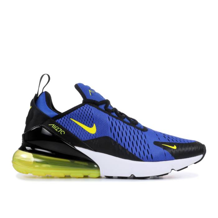 ナイキ Nike 【 Air Max 270 \u0027Warriors\u0027 Men Game Royal/Dynamic Yellow-Black-White 】 マックス メンズ Game 力くらべ 活動的