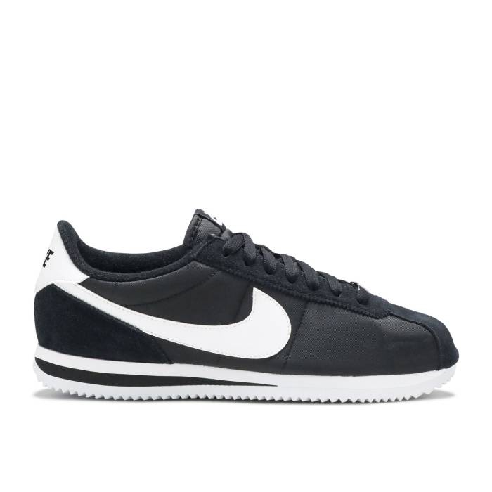 ナイキ Nike 【 Cortez Basic Nylon 'Black White' Men Black/White-Metallic Silver 】 コルテッツ ナイロン メンズ 黒色 ブラック Silver 銀色・シルバー