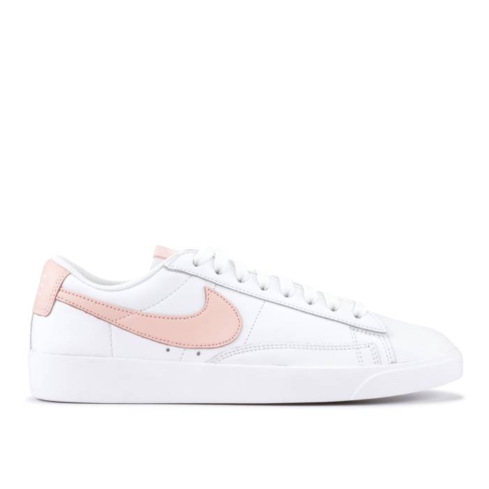 ナイキ Nike 【 Wmns Blazer Low Leather \u0027Storm Pink\u0027 Women White/Storm Pink-White 】 ブレイザー なめし革 レディース 白いこと 白いこと