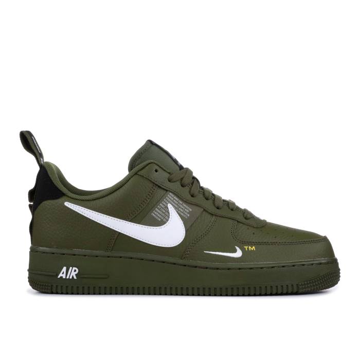 ナイキ Nike 【 Air Force 1 \u002707 Lv8 \u0027Overbranding\u0027 Men Olive Canvas/White-Black-Tour Yellow 】 メンズ olive オリーブ yellow 黄味がかった・黄色