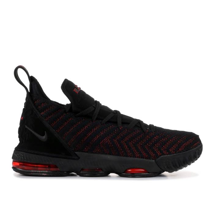 ナイキ Nike 【 Lebron 16 ガウス \u0027Fresh Bred\u0027 Youth Black/Black-University Red 】 Lebron レブロン お坊っちゃん キッズ 黒いこと 黒いこと Red 赤・赤いこと
